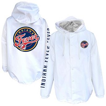 Men's Fanatics White Indiana Fever Logo Full-Snap Nylon Jacket