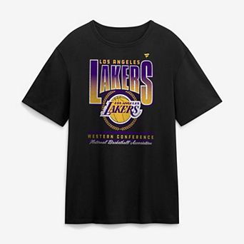 Men's Fanatics Black Los Angeles Lakers Oversized Graphics Swish T-Shirt