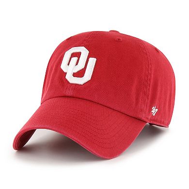 Youth '47 Crimson Oklahoma Sooners Clean Up Adjustable Hat