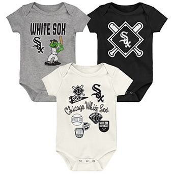 Infant Outerstuff Chicago White Sox Home Plate 3 pc Creeper Set