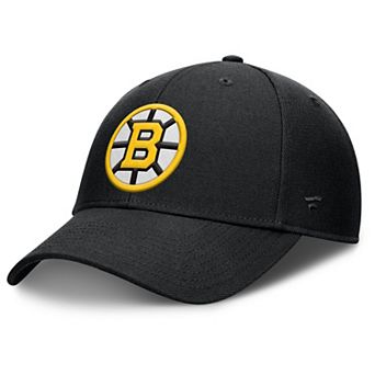 Men's Fanatics Black Boston Bruins Force Adjustable Hat