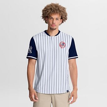 Men's Fanatics White/Navy New York Yankees Pinstripe Walk Off Shirt