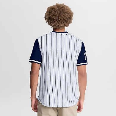 Men's Fanatics White/Navy New York Yankees Pinstripe Walk Off Shirt