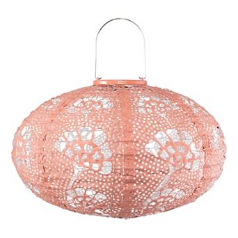 Stella Luxe Oval Yarrow Clay LED Lantern