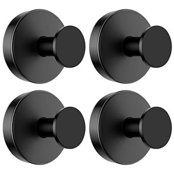 4 pc Suction Cup Hooks for Glass or Wall,Removable Shower Hooks for Inside Shower,Metal Towel Hooks
