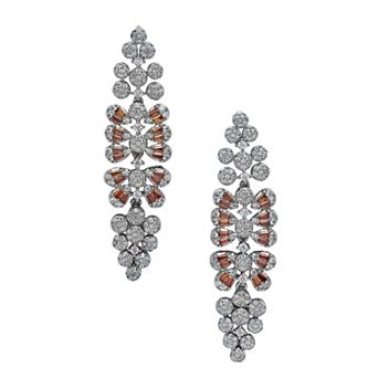 AGP PARIS Luxe Floral Cluster Statement Earrings