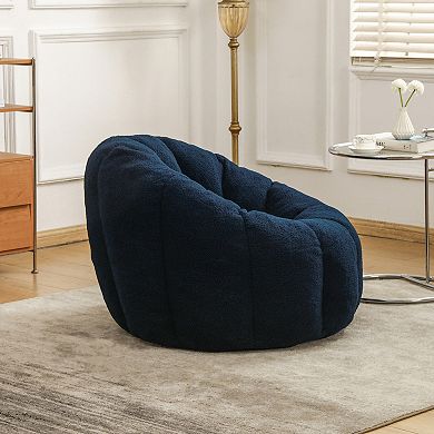GOODSILO Plush Bean Bag Sofa Chair with Armrests Stuffed High-Density Comfort Foam