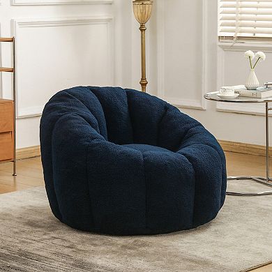 GOODSILO Plush Bean Bag Sofa Chair with Armrests Stuffed High-Density Comfort Foam