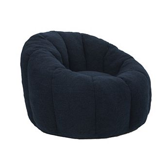 GOODSILO Plush Bean Bag Sofa Chair with Armrests Stuffed High-Density Comfort Foam
