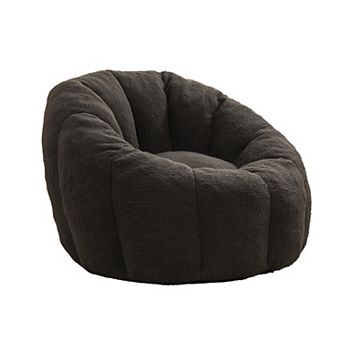 GOODSILO Plush Bean Bag Sofa Chair with Armrests Stuffed High-Density Comfort Foam