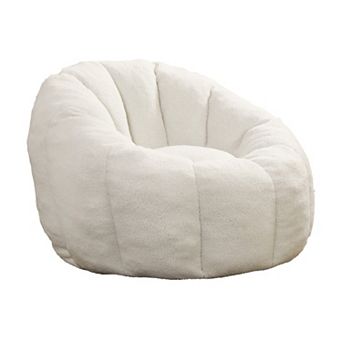 GOODSILO Plush Bean Bag Sofa Chair with Armrests Stuffed High-Density Comfort Foam