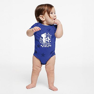 My 1st Fourth of July - Baby Short Sleeve Star Bodysuit