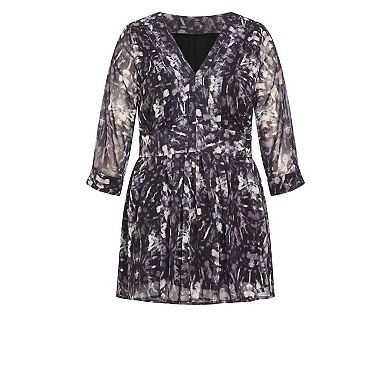 Avenue Women's Plus Size After Dark Print Tunic