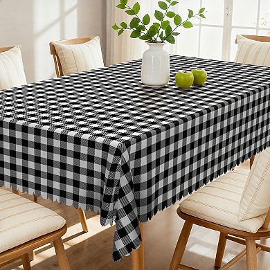 Washable Tablecloth, Checkered Table Cover for Party Picnic Dinner Decor