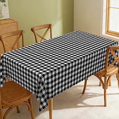Washable Tablecloth, Checkered Table Cover for Party Picnic Dinner Decor