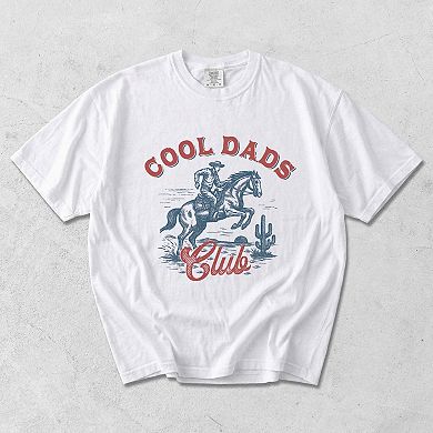 Cool Dads Club Cowboy - Men's Garment Dyed Graphic T-Shirt