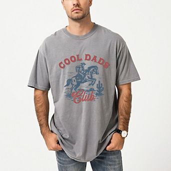 Cool Dads Club Cowboy - Men's Garment Dyed Graphic T-Shirt