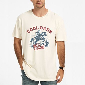 Cool Dads Club Cowboy - Men's Garment Dyed Graphic T-Shirt