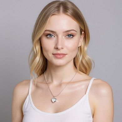 Open Heart Pendant Necklace Minimalist Outline Heart Chain Jewelry