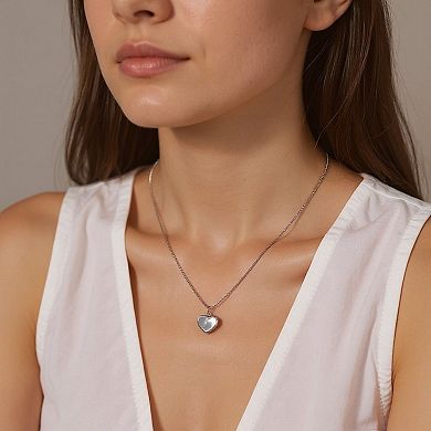 Open Heart Pendant Necklace Minimalist Outline Heart Chain Jewelry