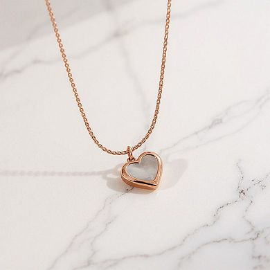 Open Heart Pendant Necklace Minimalist Outline Heart Chain Jewelry