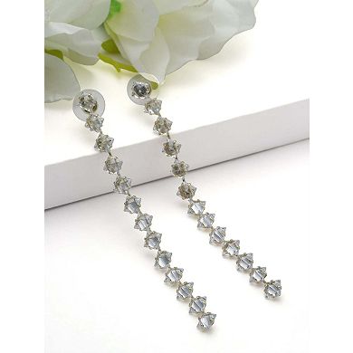AGP PARIS Crystal Line Drop Earrings