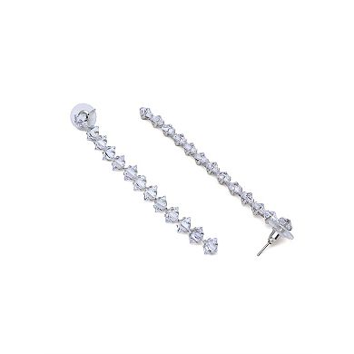 AGP PARIS Crystal Line Drop Earrings