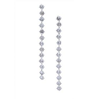 AGP PARIS Crystal Line Drop Earrings