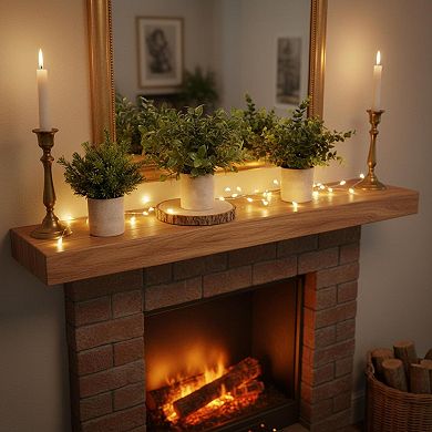 KSIZUIS 3 Pack Mini Artificial Eucalyptus Potted Plants for Home Office Decor