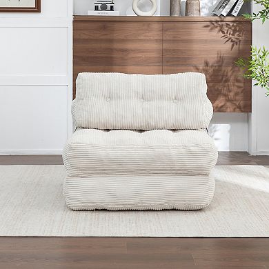 GOODSILO Convertible Sleeper Chair with Foldable Mattress Back Support Lounge