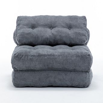 GOODSILO Convertible Sleeper Chair with Foldable Mattress Back Support Lounge