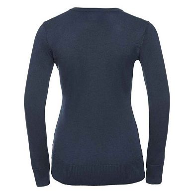 Russell Collection Womens/Ladies Cotton Acrylic V Neck Sweatshirt