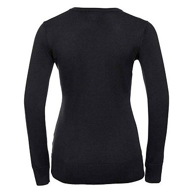 Russell Collection Womens/Ladies Cotton Acrylic V Neck Sweatshirt