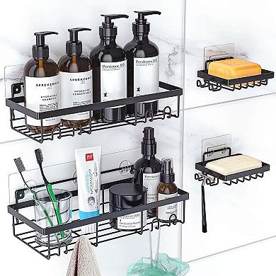Shower Caddy Shelf Organizer Rack With Soap Holder, set of 4