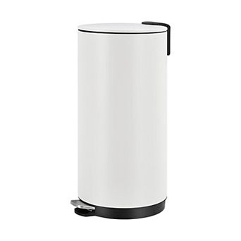 8 Gallon Round Trash Can with Soft-Close Lid and Foot Pedal Compact Kitchen Trash Can