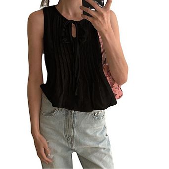 Women's Tie Up Tank Tops Casual Lightweight Summer Top