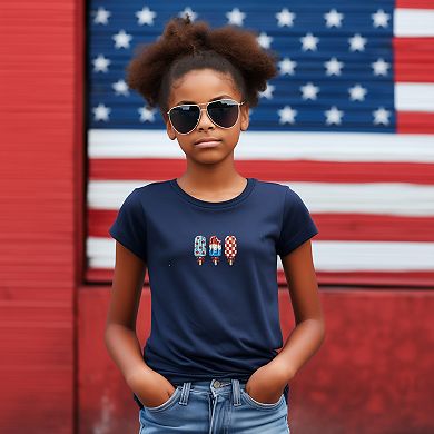Patriotic Popsicles - Youth Short Sleeve Graphic T-Shirt