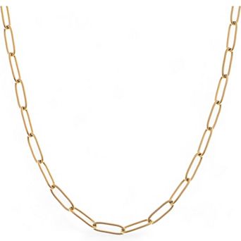 Women's Paperclip Link Fashion Necklace Simple Minimalist Chain Design