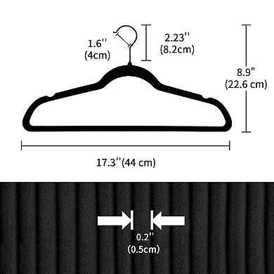 Velvet Non Slip Clothes Hangers 360° Swivel Ultra-Thin Space Saving for Jacket Sweater