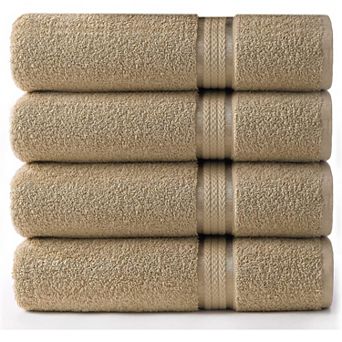 KSIZUIS 4-Pack 30"x54"100% Cotton Oversized Bath Towels-580 GSM Soft Absorbent for Spa&Gym,Line
