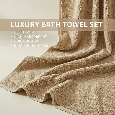 KSIZUIS 4-Pack 30"x54"100% Cotton Oversized Bath Towels-580 GSM Soft Absorbent for Spa&Gym,Line