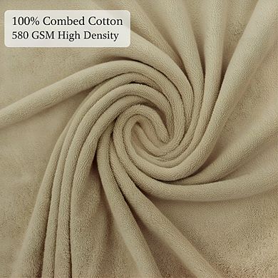 KSIZUIS 4-Pack 30"x54"100% Cotton Oversized Bath Towels-580 GSM Soft Absorbent for Spa&Gym,Line