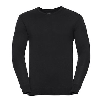 Russell Collection Mens Knitted V Neck Sweatshirt