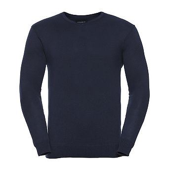 Russell Collection Mens Knitted V Neck Sweatshirt