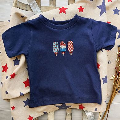 Patriotic Popsicles - Toddler Short Sleeve Graphic T-Shirt