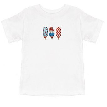 Patriotic Popsicles - Toddler Short Sleeve Graphic T-Shirt