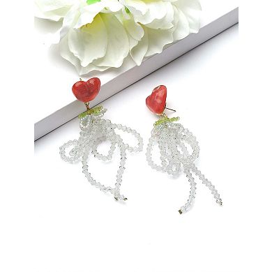 AGP PARIS Heart Stone Drop Earrings