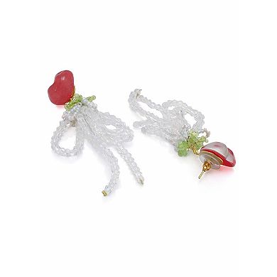 AGP PARIS Heart Stone Drop Earrings