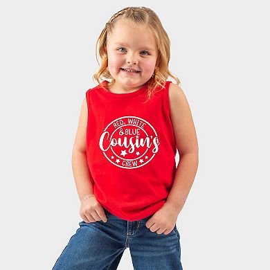 Red White And Blue Cousin's Crew - Toddler Graphic Tank