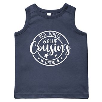 Red White And Blue Cousin's Crew - Toddler Graphic Tank